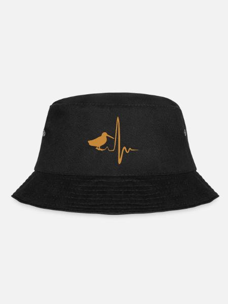 Woodcock bird heratbeat - Bucket Hat - black