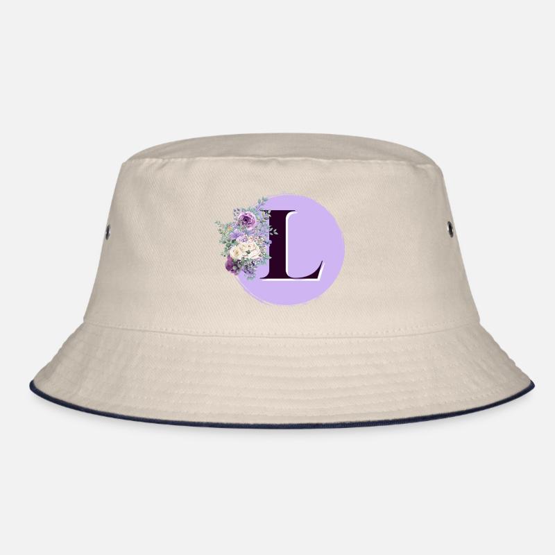 Buchstabe L Blumen Blumenkrone Bucket Hat