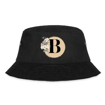 Buchstabe B - Bucket Hat - Schwarz - Vorne - Lela (165cm)