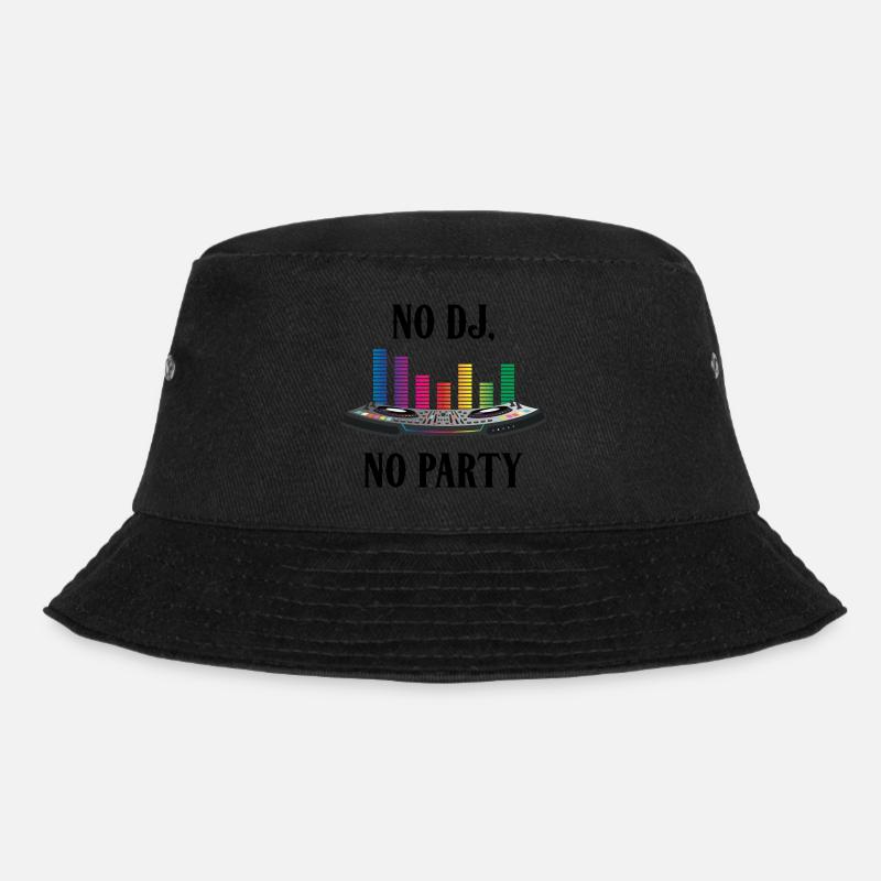 No DJ No Party Computer DJ Djane Mix - Bucket Hat - Schwarz