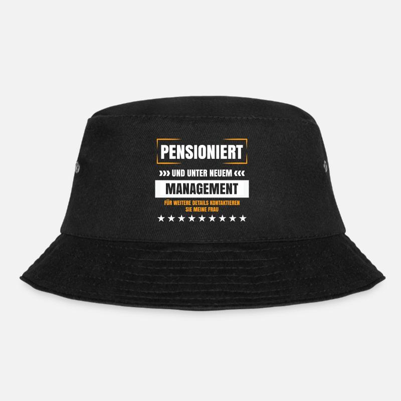 Pension lustige Sprüche Pensionist Rentner Humor - Bucket Hat - Schwarz