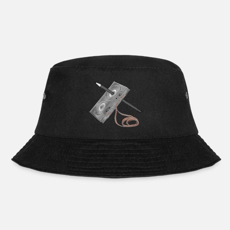 Kassette - Bucket Hat - Schwarz