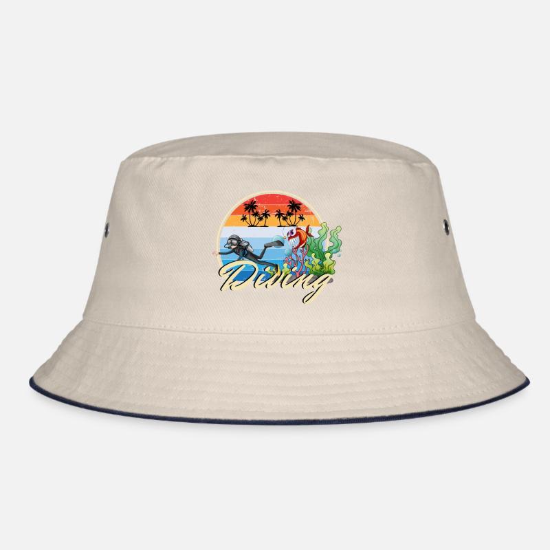 Diving Diving Divers funny funny gift idea Bucket Hat