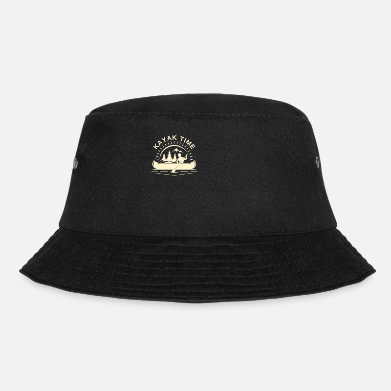 Kajak Liebe Kanu Retro - Bucket Hat - Schwarz
