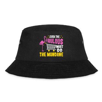 Flamingo Lustiges Flamingo Vogel Geschenk - Bucket Hat - Schwarz - Vorne - Lela (165cm)
