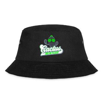 Farben änderbar | Kaktus Cactus Hug Me - Bucket Hat - Schwarz - Vorne - Lela (165cm)