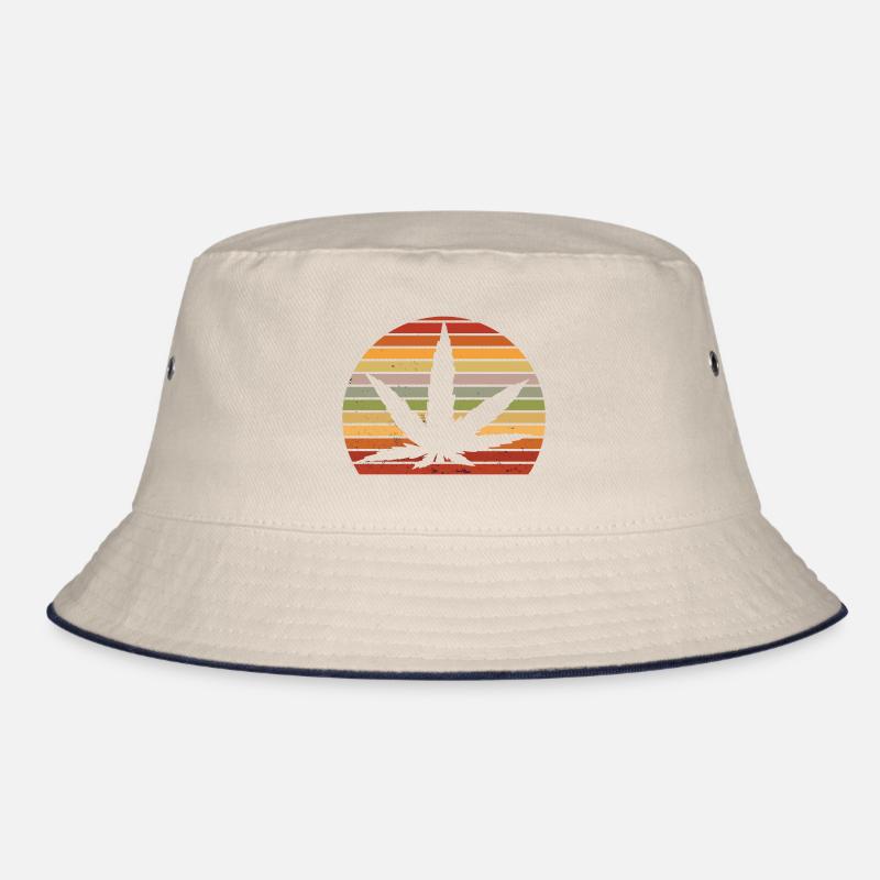 Cannabis Leaf Retro Coucher de soleil Bob