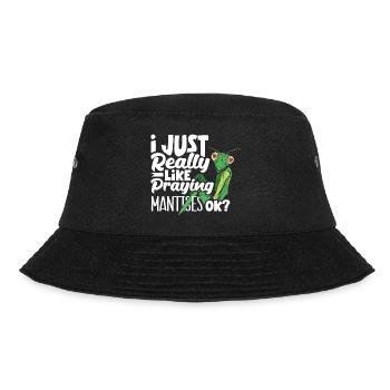 Insect Bug Collector I Just Really Like Praying - Bucket Hat - black - Front - Lela (165cm)