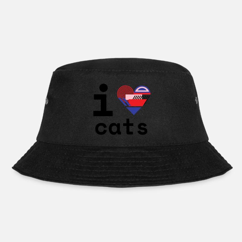 I Love cats! - Bucket Hat - black