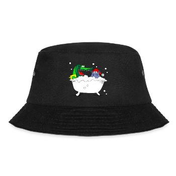 nilpferd badewanne schnee hippo baden kinder kids - Bucket Hat - Schwarz - Vorne - Lela (165cm)