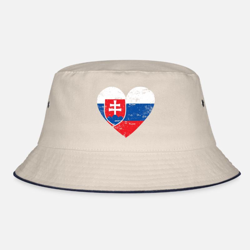 Slowakei Flaggenherz Bucket Hat