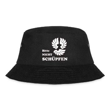 Bitte nicht Schüpfen - Bucket Hat - Schwarz - Vorne - Lela (165cm)