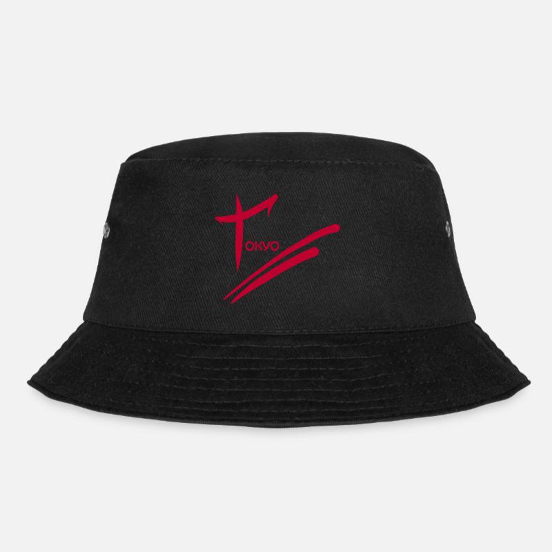 Tokyo Design - Red - Bucket Hat - black