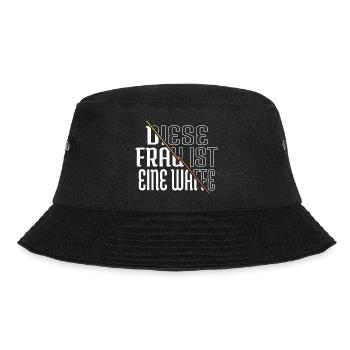 danke geschenkidee frauenrechte beziehung - Bucket Hat - Schwarz - Vorne - Lela (165cm)