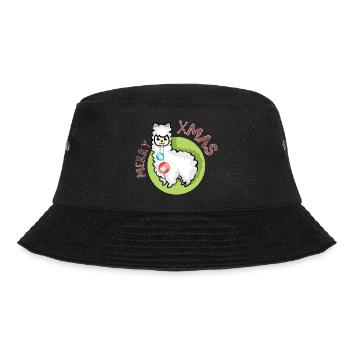 merry christmas alpaca symbol nature animals xmas - Bucket Hat - black - Front - Lela (165cm)