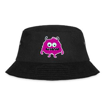 Lila, pelziges Monster | Süßes, albernes Wesen - Bucket Hat - Schwarz - Vorne - Lela (165cm)