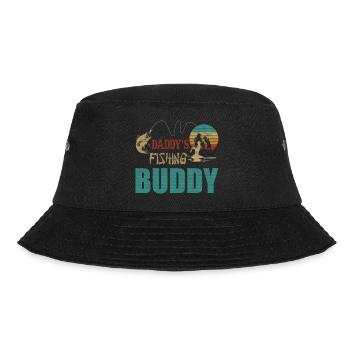 Daddys Fishing Buddy Angeln Karpfen - Bucket Hat - Schwarz - Vorne - Lela (165cm)