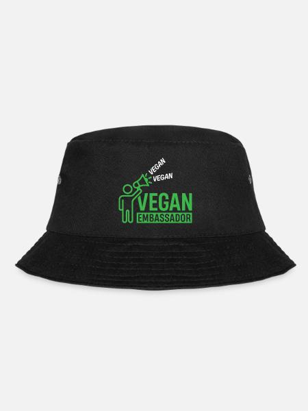 Vegan Embassador - Bucket Hat - Schwarz
