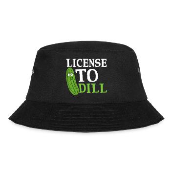 License To Dill Pickle Cucumber - Bucket Hat - Schwarz - Vorne - Lela (165cm)