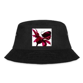 Magischer Schmetterling rot - Bucket Hat - Schwarz - Vorne - Lela (165cm)