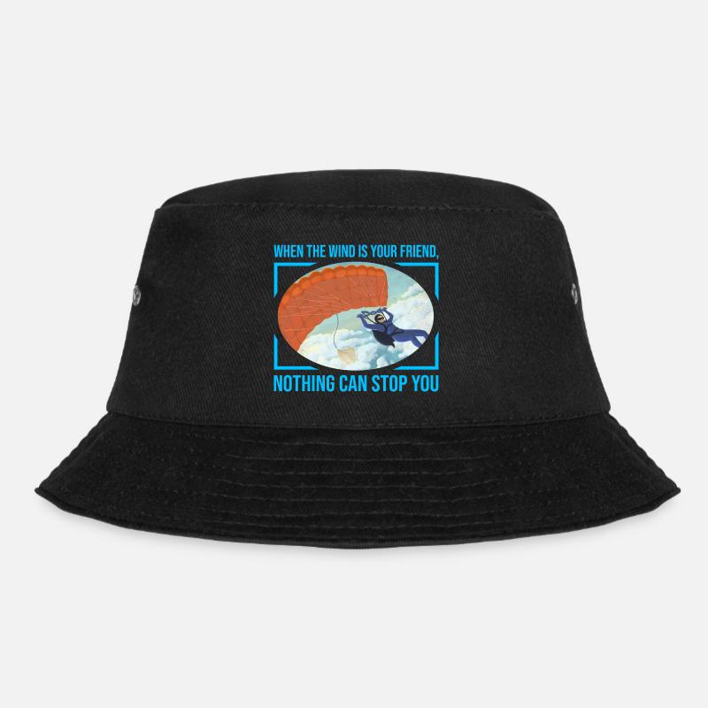 When The Wind Is Your Friend Nothing Can Stop You - Bucket Hat - Schwarz