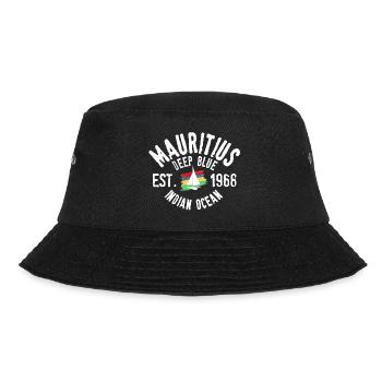 Mauritius tiefblau - Bucket Hat - Schwarz - Vorne - Lela (165cm)