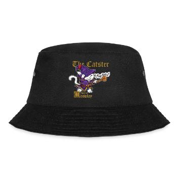 niedliche Katze Zauberer Zauberer Zauber Fantasie - Bucket Hat - Schwarz - Vorne - Lela (165cm)