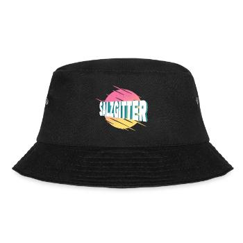 Salzgitter Deutschland Stadt Schrift Vintage Retro - Bucket Hat - Schwarz - Vorne - Lela (165cm)