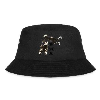 Motocross Racing T-Shirt Enduro T Shirt Supercross - Bucket Hat - Schwarz - Vorne - Lela (165cm)