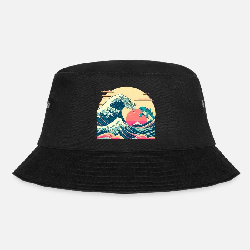 Wellenhai - Bucket Hat - Schwarz