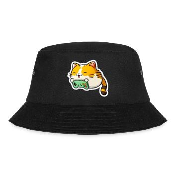Cute Cute Cat Cat Kitten Sticker - Bucket Hat - black - Front - Lela (165cm)