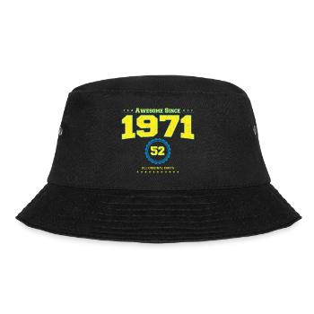 Awesome 1971 Shirt für Männer Frauen 52 Jahre alt 52. - Bucket Hat - Schwarz - Vorne - Lela (165cm)