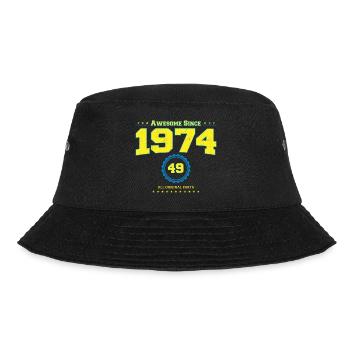 Awesome 1974 Shirt für Männer Frauen 49 Jahre alt 49. - Bucket Hat - Schwarz - Vorne - Lela (165cm)