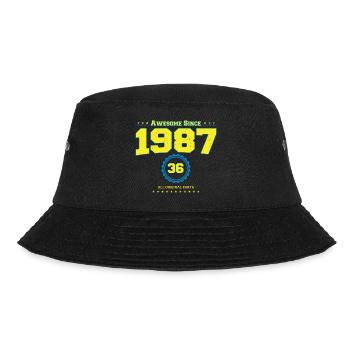 Awesome 1987 Shirt für Männer Frauen 36 Jahre alt 36. - Bucket Hat - Schwarz - Vorne - Lela (165cm)