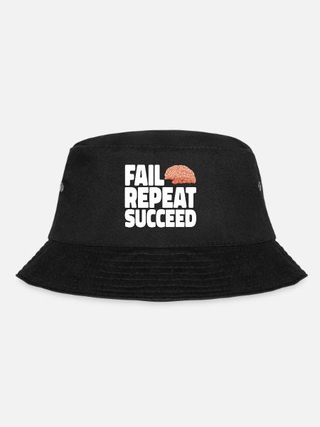 Fail into Succeed blanc - Bob - noir