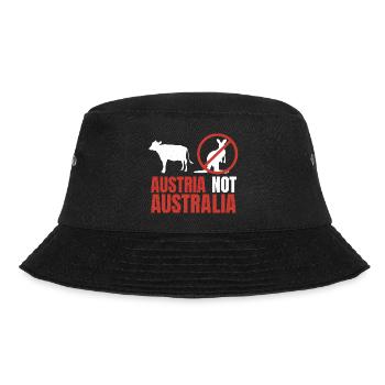 Austria Not Australia Kangaroos Funny Pun - Bucket Hat - Schwarz - Vorne - Lela (165cm)
