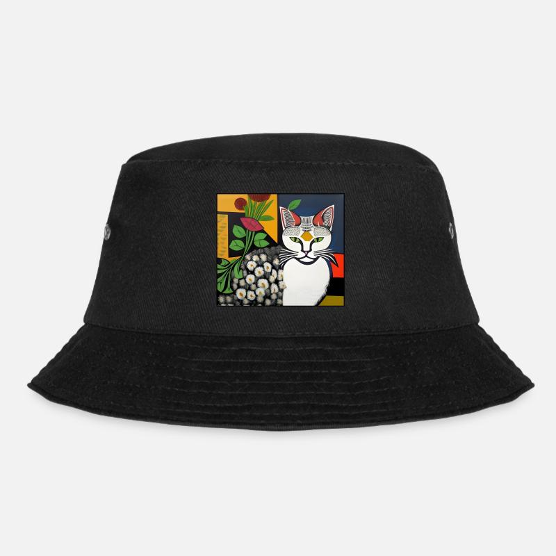 katzen 013red - Bucket Hat - Schwarz