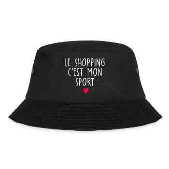 le shopping c est mon sport / cadeau humour femme - Bob - noir - Devant - Lela (165cm)