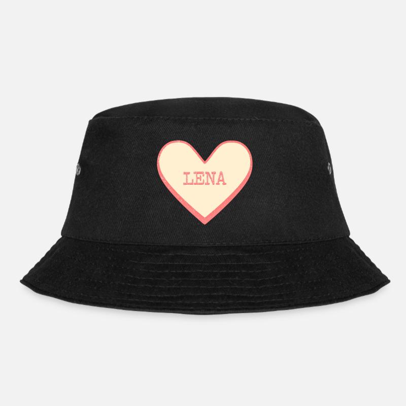 Lena Nom Prénom Coeur de sucre rose - Bob - noir