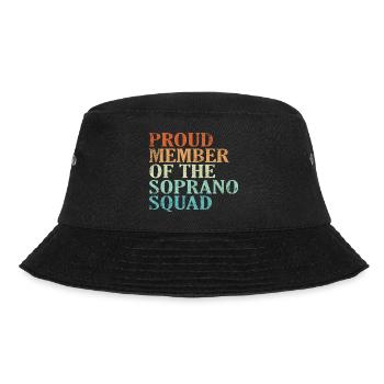 Proud Member of the Soprano Squad Vintage - Bucket Hat - Schwarz - Vorne - Lela (165cm)