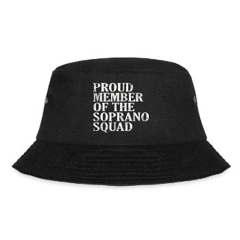 Proud Member of the Soprano Squad weiss - Bucket Hat - Schwarz - Vorne - Lela (165cm)