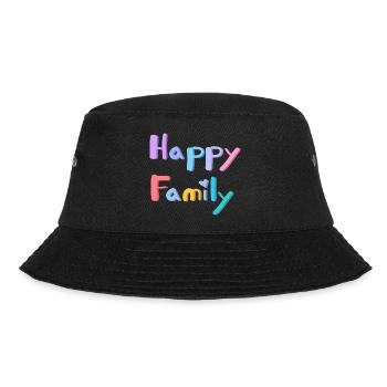 HAPPY FAMILY TEXT - Bucket Hat - black - Front - Lela (165cm)