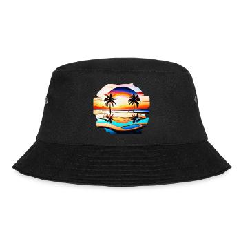 Summer Vibes #3 - Bucket Hat - Schwarz - Vorne - Lela (165cm)