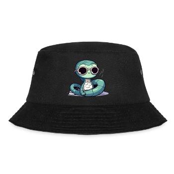 Oko die Schlange - Bucket Hat - Schwarz - Vorne - Lela (165cm)