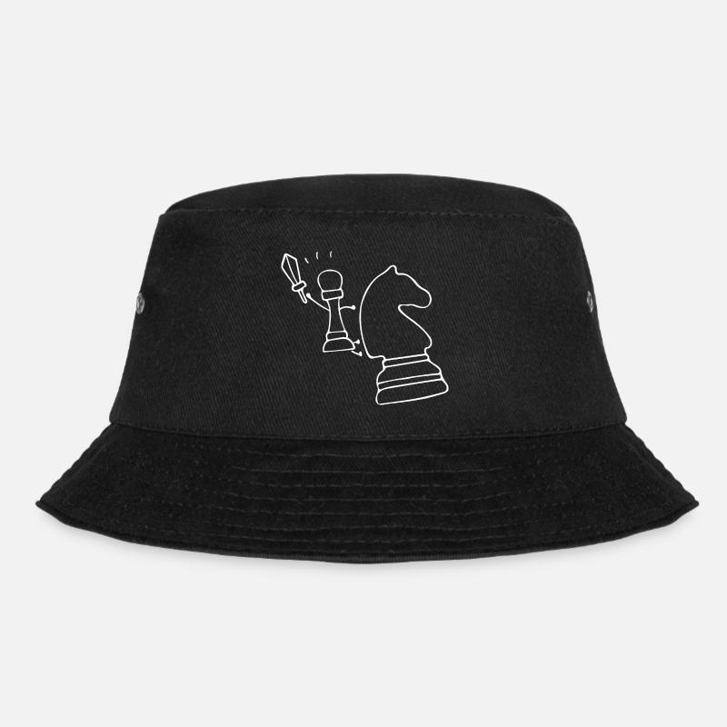 Schach Bauer Ritter - Bucket Hat - Schwarz