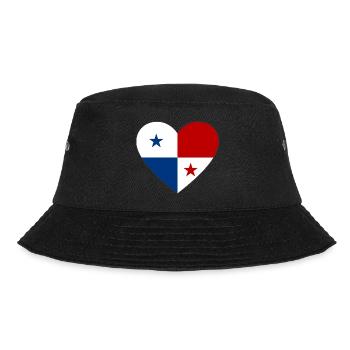Panama Flagge Herz - Bucket Hat - Schwarz - Vorne - Lela (165cm)