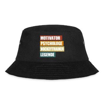Lustiger Hockeytrainer Spruch - Bucket Hat - Schwarz - Vorne - Lela (165cm)