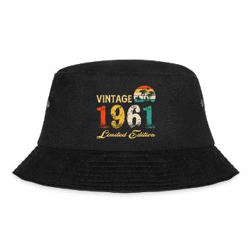 Vintage 1961 Limited Edition Made In 1961 Birthday - Bucket Hat - black - Front - Lela (165cm)