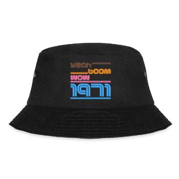 Year of birth Shirt Retro yes Boom Wow 1971 - Bucket Hat - black - Front - Lela (165cm)
