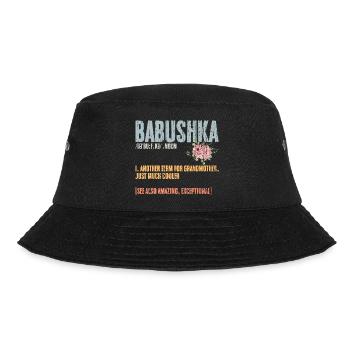 Vintage Babushka Definition A Russian Grandma - Bucket Hat - black - Front - Lela (165cm)